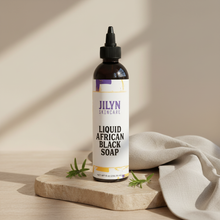 Load image into Gallery viewer, Jilyn Skincare Liquid African Black Soap Lifestyle